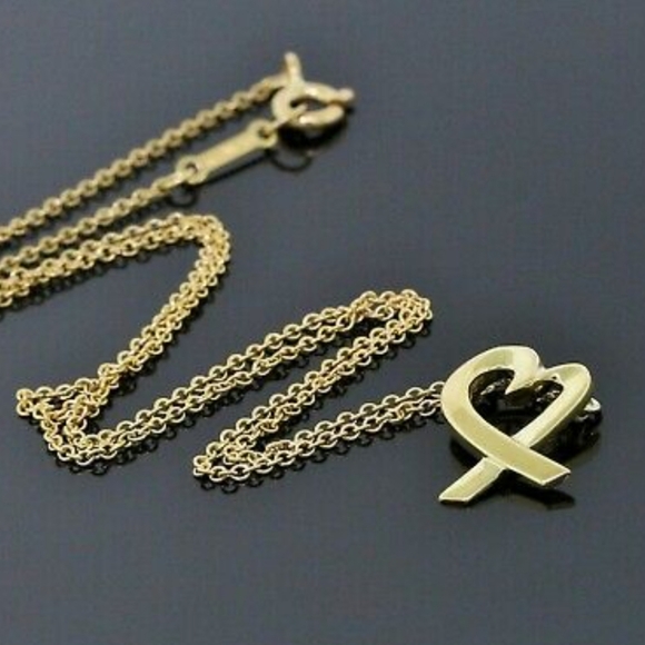 TIFFANY AND CO 💙 DESIGNER Picasso. Material : Yellow 18k GOLD 16 INCH NECKLACE - Picture 3 of 13